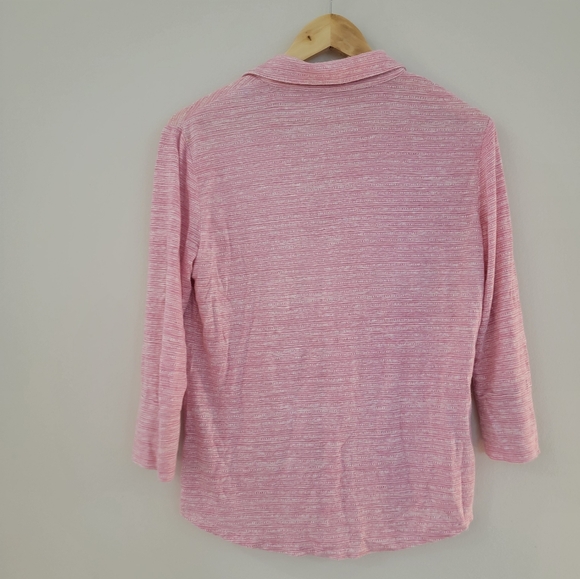 J. Mclaughlin  S Brynn Pink Collared Top - Picture 7 of 7
